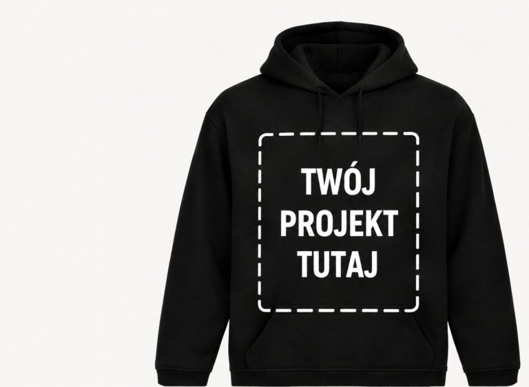 Czarna bluza z polem TWÓJ PROJEKT TUTAJ